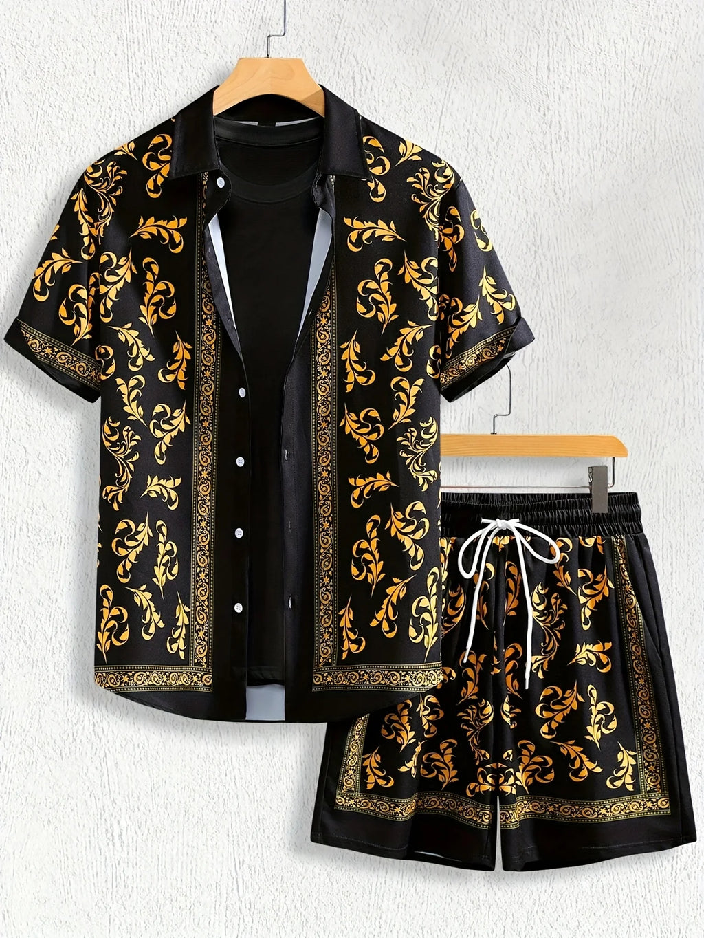Trendy Summer 3D Printed Casual Men's Shirt Shorts Hawaiian Shirt Set Couple Adult Sports Vacation Clothing No Interior Match