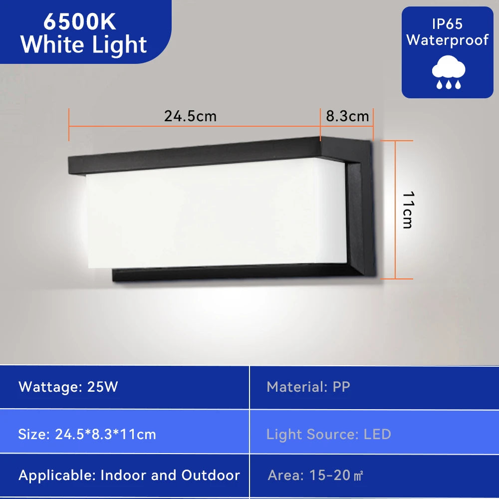 LED Wall Light Outdoor Waterproof IP65 Energy Saving Light Indoor For Garden Corridor Balcony Decor Wall Lamp