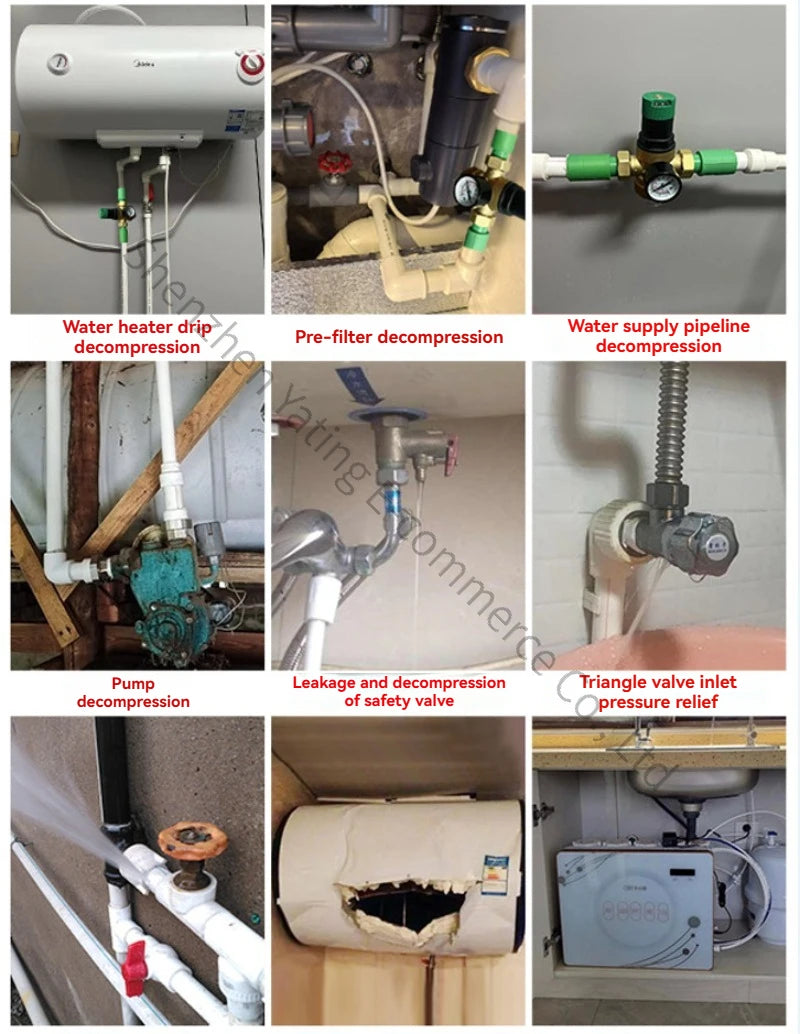 2026　DN15 Pressure Reducing Valve Brass Double Union Pipe Factory Water Pressure Reducing Pressure Stabilizing