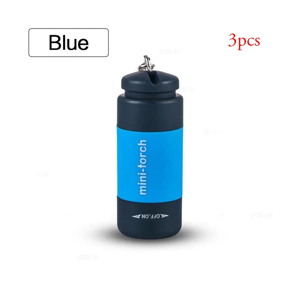 Pocket Keychain Flashlight Waterproof Outdoor Hiking Camping Mini FlashlightUSB Rechargeable LED Multifunctional Strong Light