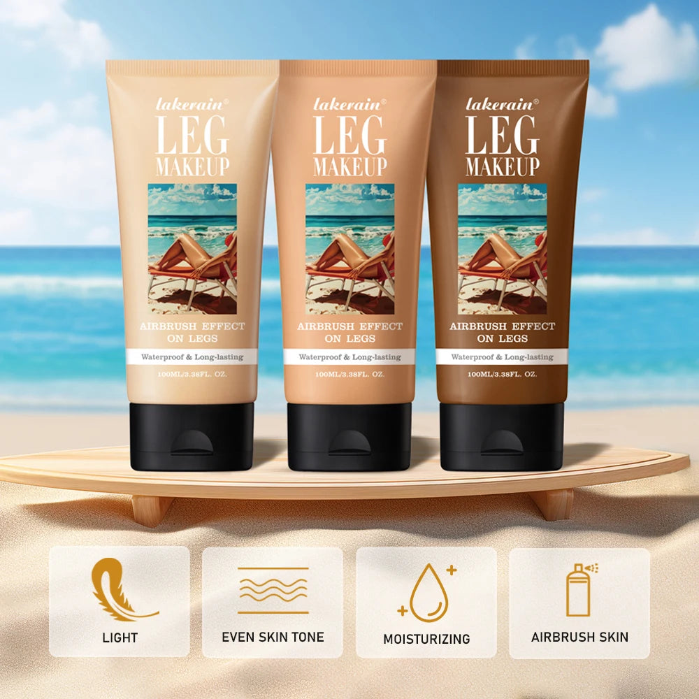 100ml Leg Makeup Long-lasting Waterproof And Anti-Transfer Concealer Even Skin Tone Wheat Tan Brown Liquid Foundation