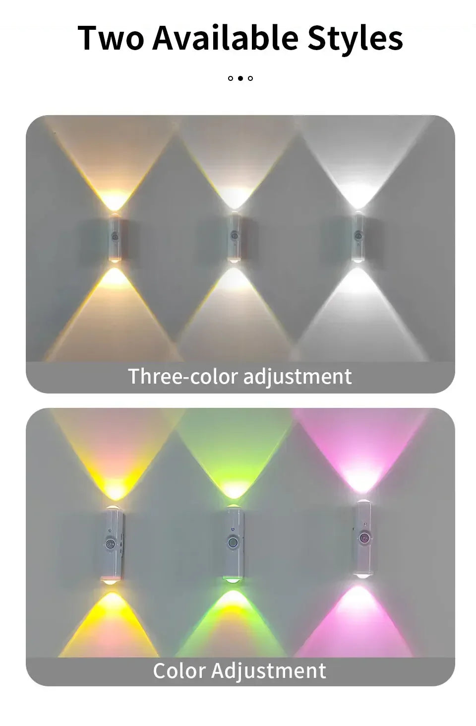 Motion Sensor Wall Light Magnetic LED Wireless Wall Sunset Lamp Rechargeable Spotlight Bedroom Hallway Stairs Living Room Decor