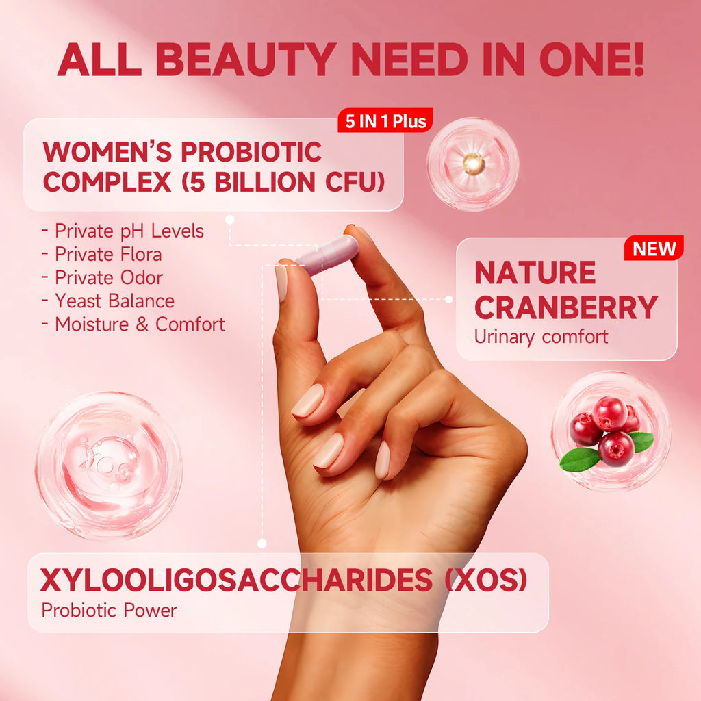 Probiotics for Women PH Balance with Prebiotics and Lactobacillus Probiotic Blend - Promote Healthy Odor and Flora