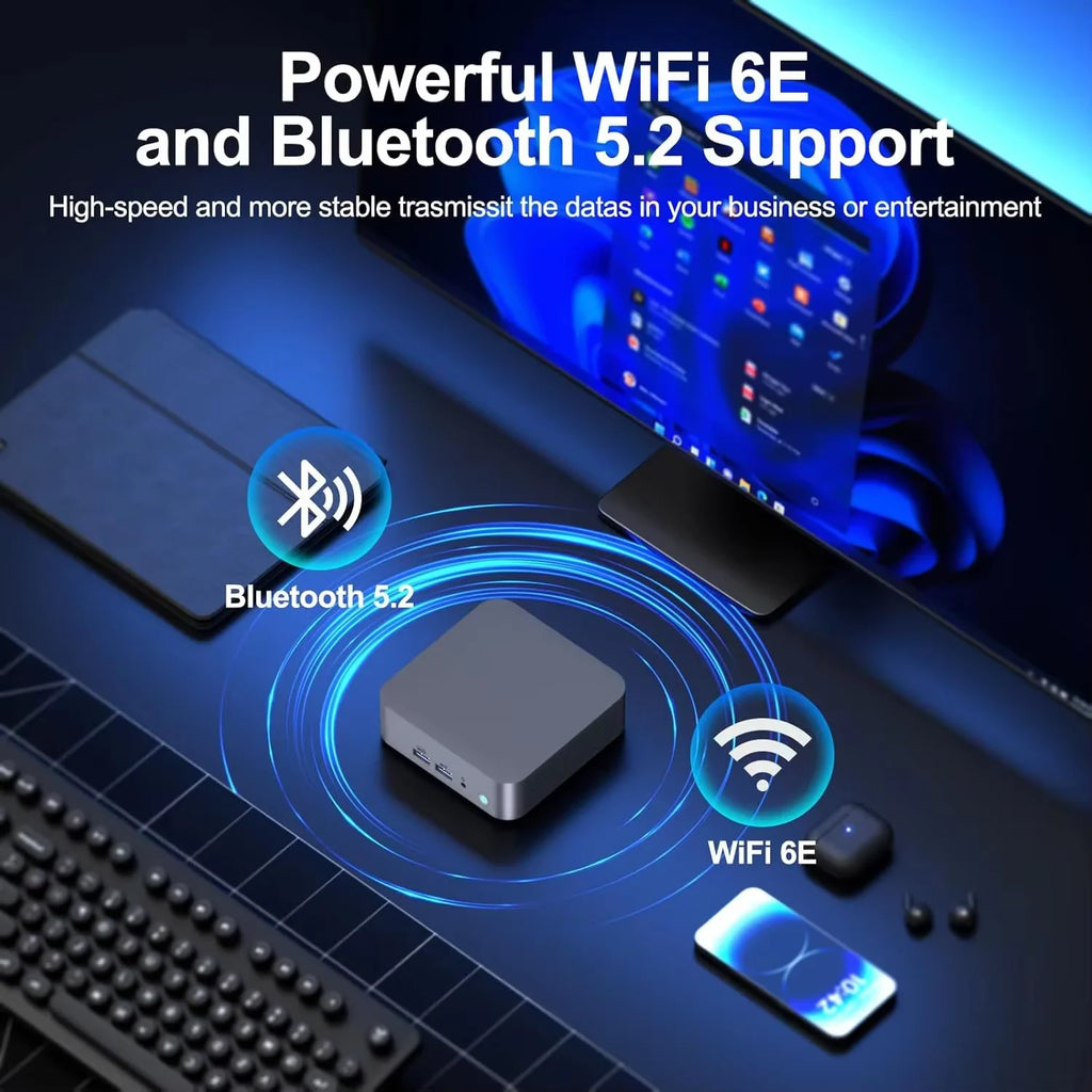 MINI PC Computer with Windows 11 Intel Core I9 10980HK 16GB/32GB RAM 1TB SSD WIFI 6 BT5.2 4K HD for Gaming Office Study