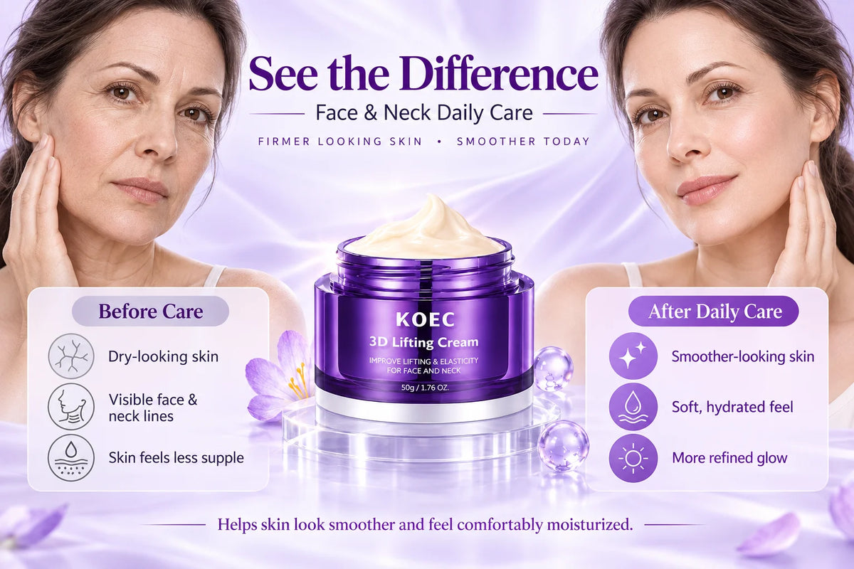 3D Lifting Cream, Firming Skin with Plant Squalane, Shea Butter & 16-Peptide Complex, Improves Uneven Skin Tone, Suitable for All Skin Types, Hydrating & Moisturizing Face Cream, 50g/1.76oz