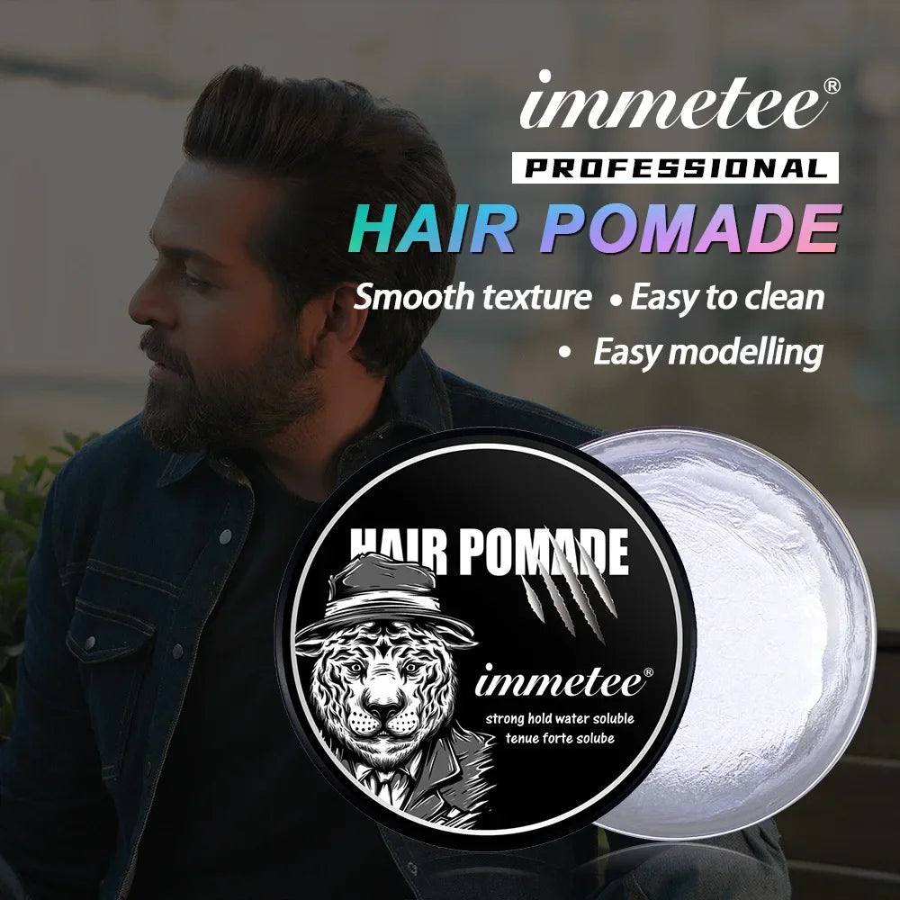 Men's Perfumed Hair Wax Strong Hold Edge Control Natural Volume Water-Based Non-Greasy Frizz-Free Flyaway Hair Daily Styling Cre