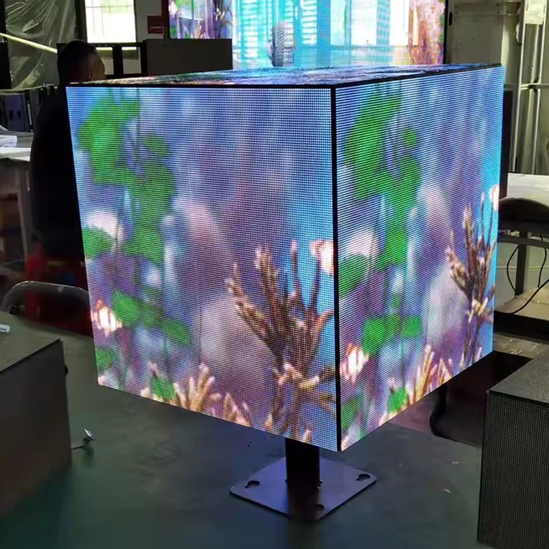 Outdoor Creative Magic Cube Indoor LED Cubes Display Screen Sign Video Wall 90 Degree Corner Cube LED Display Screen