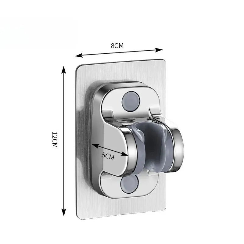 Household Adjustable Shower Bracket Self Adhesive Bathroom Accessories Punch Free Universal Showerhead Holder Wall Mounted