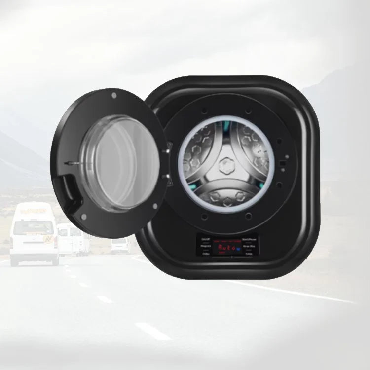 Smart RV Mini Washing Machine - Quick Wash & Dry, Ultra Quiet For Class A/B RVs Black RV Washing Machines