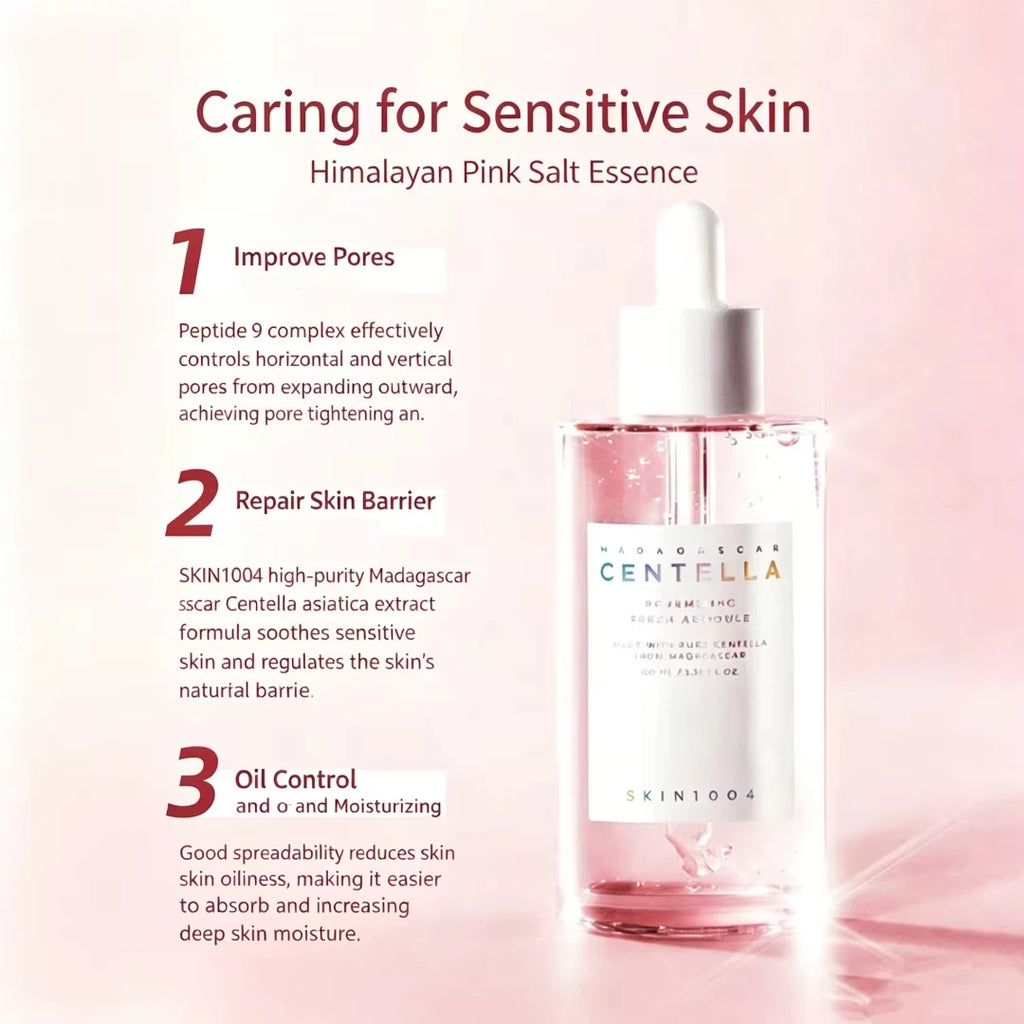 SKIN1004 Korean Skincare Centella Poremizing Travel Kit Sensitive Skin Soothing And Pore Care Set Cleanser Toner Ampoule Cream