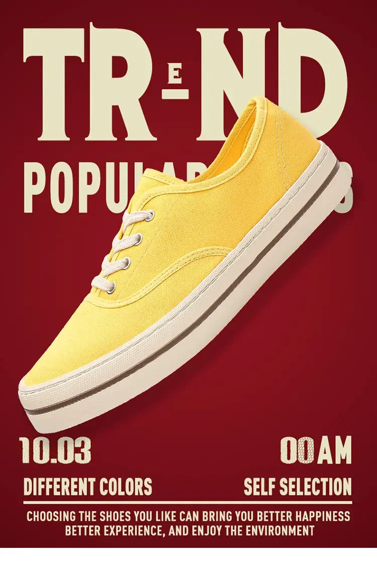 YUYIN 2026 New Men Vulcanized Canvas Shoes Sneakers Comfort Light Student Trendy Casual Male Daily Outdoor Walking Footwear