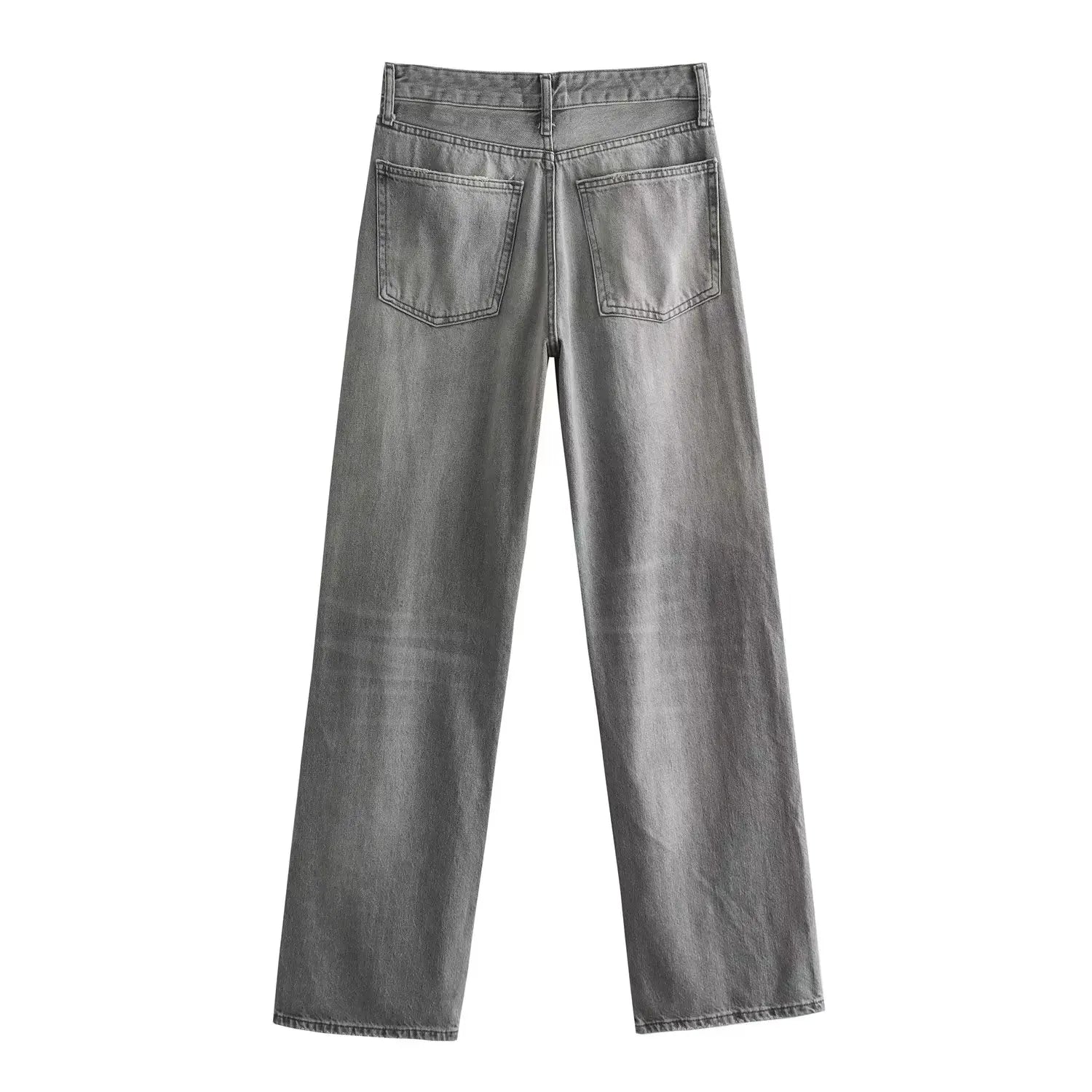 Maxdutti British fFashion Street Distressed Jeans Boyfriend Style Pants Girls Retro Loose Casual Jeans For Women Harem Denim