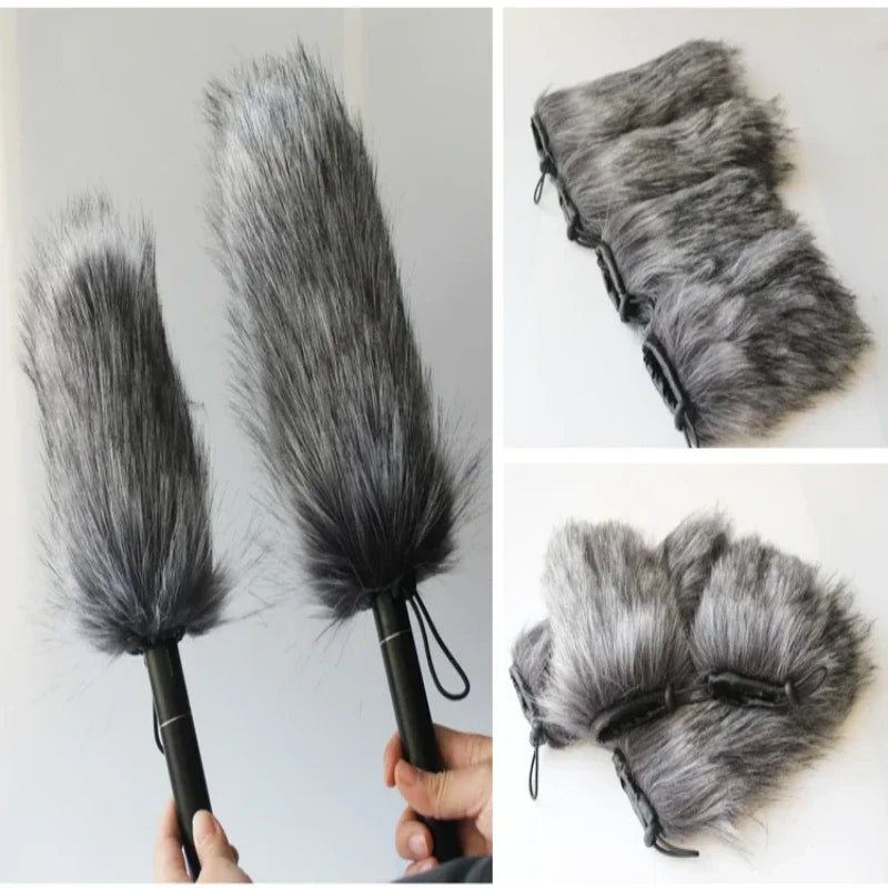 MF2 Furry Windscreen Wind Cover Microphone Windscreen Foam Cover 9-24cm for Mic Windproof Wind Screen Mic Windscreen