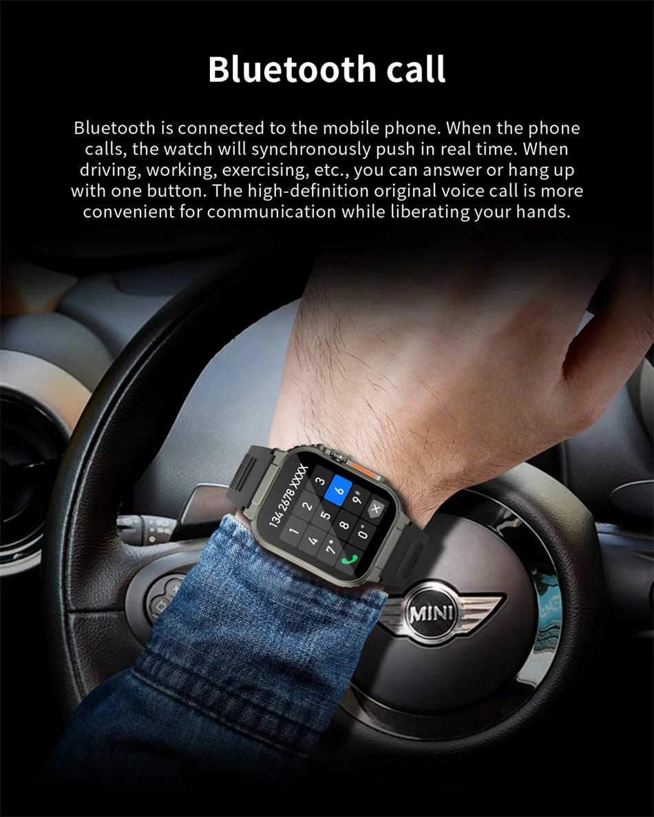 LIGE 600mAh New Smart Watch Men Outdoor Sports Fitness Bracelet Blood Pressure Clock IP68 Waterproof Men Smartwatch For Android