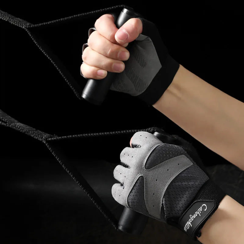 Cycling Fitness Gloves for Men Women Gym Motorcycle Summer Bicycle Fingerless Anti-slip Sports Weightlifting Breathable Gloves