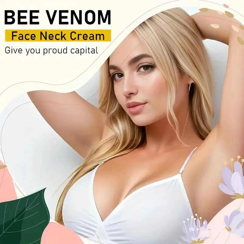 Bee Venom Neck Cream Moisturizing Sagging Improvement Reduce Fine Lines Damaged Skin Repair Facial Cream Nourishing Skin Care
