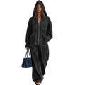 Women Denim Jumpsuits For Autumn Winter Long Sleeve Bandage Loose Fashion Streetwear Overalls Wide Leg Pants Jeans 2025