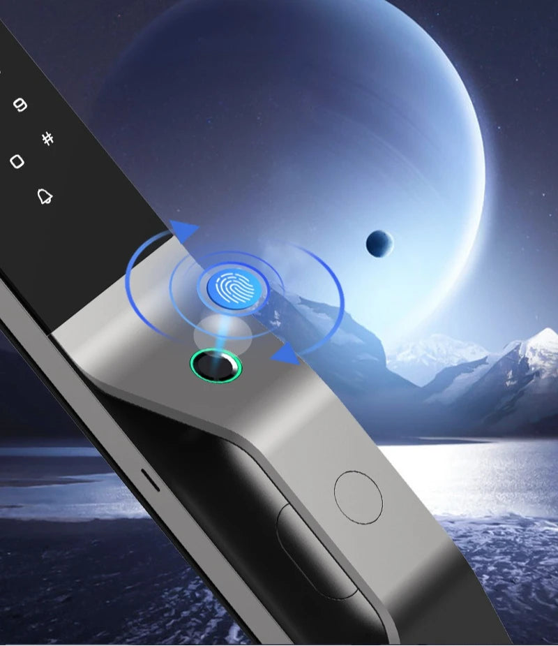 Fully Automatic Tuya Smart Password Door Lock Palm Vein 3D Facial Recognition Electronic Lock Home Fingerprint IC Card Lock