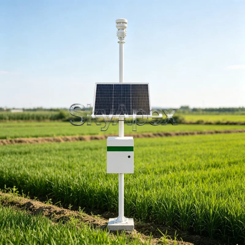 Integrated Ultrasonic Weather Station Auto Detector Wind Speed Direction Temp Humidity Pressure Rainfall High Precision