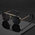 Classic and fashionable double-beam metal sunglasses, high-end simple and versatile Sun Glasses for Man Women UV400 Goggle
