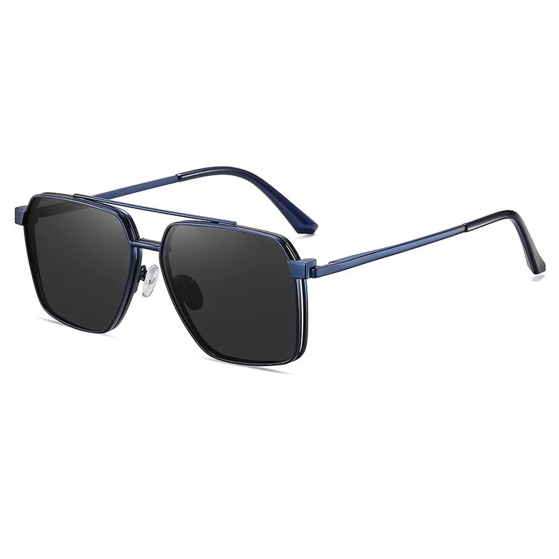R57638 Polarized Clip Metal Spectacle Frame Casual Spring Hinge Presbyopia Eyeglasses Customizable Prescription Eyeglass