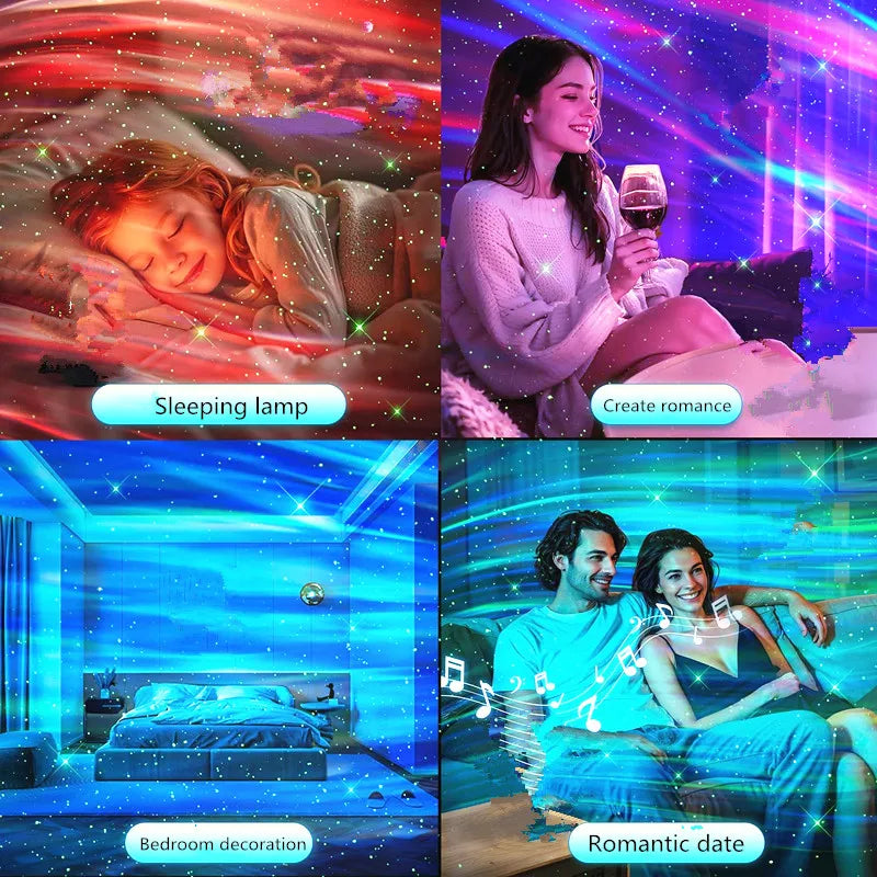 Galaxy Projector, Northern Lights Projection Lamp, Small Night Light with Timer and Remote Control for Bedroom and Living Room