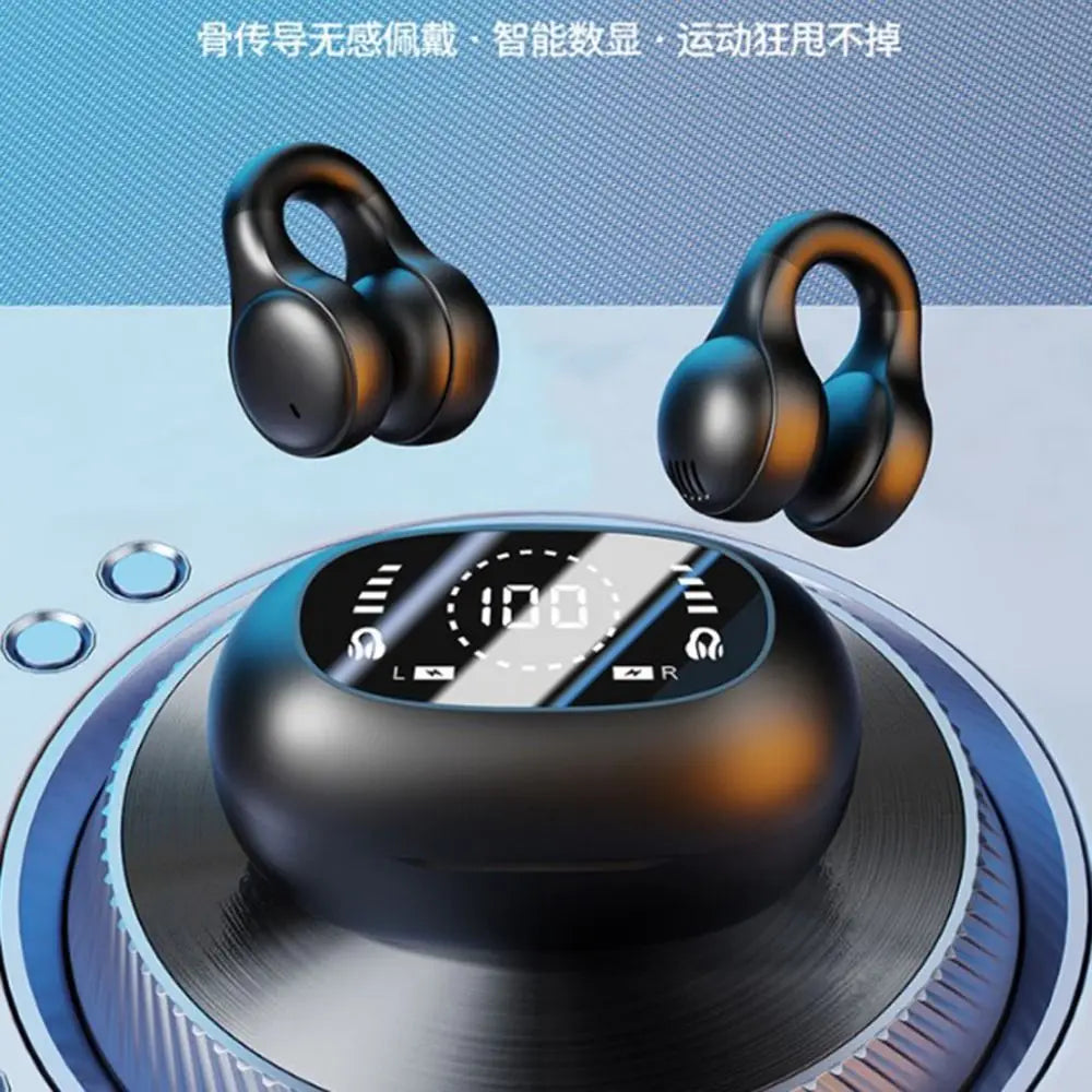 Charging Earphones Bone Conduction Headphones Clip-On Design Bluetooth5.4 Bluetooth Headset Noise Reduction Open Ear
