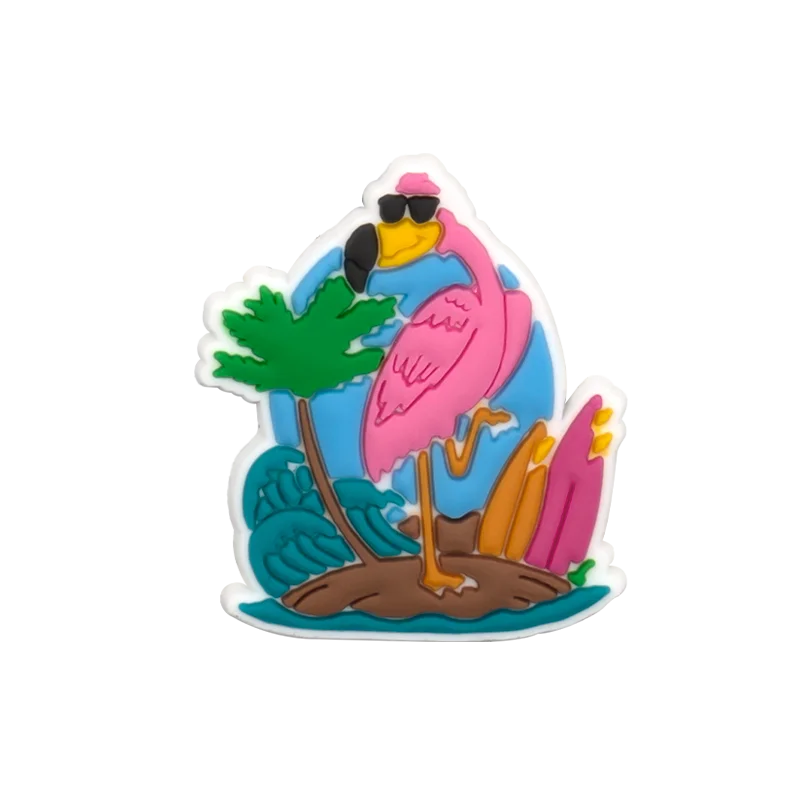 1/30PCS Shoe Charms New Hawaiian Style Flower Surf Board Shoe Accessories Pins for Clog Kawaii Women Men Cute Shoe Decoration