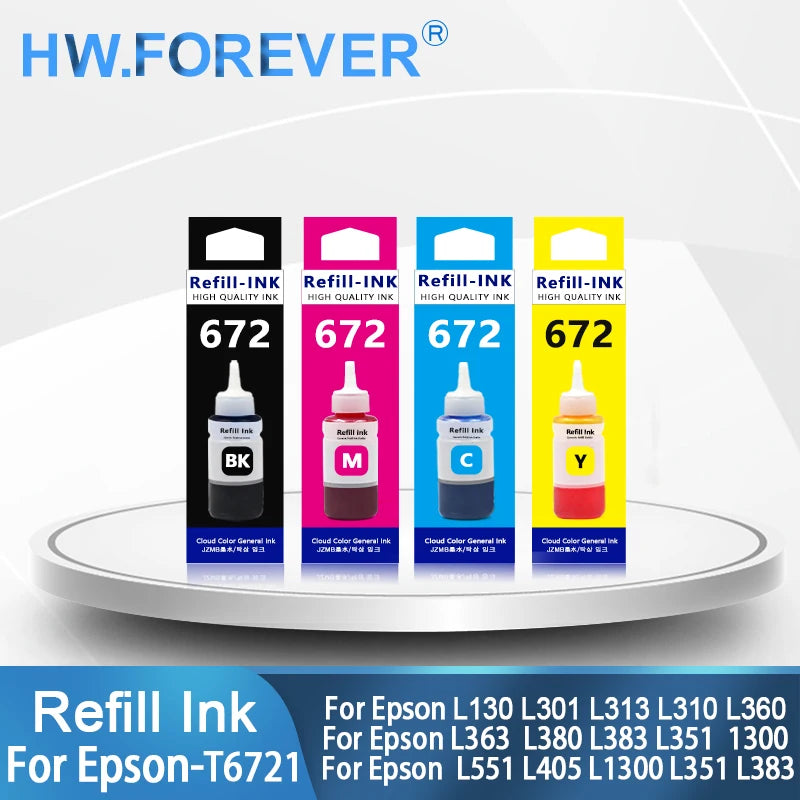 664 672 673 Refill Dye Ink Kit For Epson L100 L110 L120 L210 L130 L310 L360 L380 L800 L805 L1300 L551 L405 Printer Refill Ink