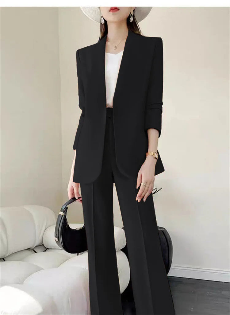 Fashion 2 Piece Sets Women Outfits Spring Autumn New in Korean Pants Sets Commuter Elegant Suit Coat 2 Piece Sets Women