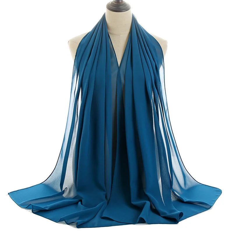 Ramadan Islamic Instant Bubble Chiffon Shawl Scarf Lady Head Wrap Women Hijabs Scarves Bufandas Muslim Veil Hijab Snood 180*70cm