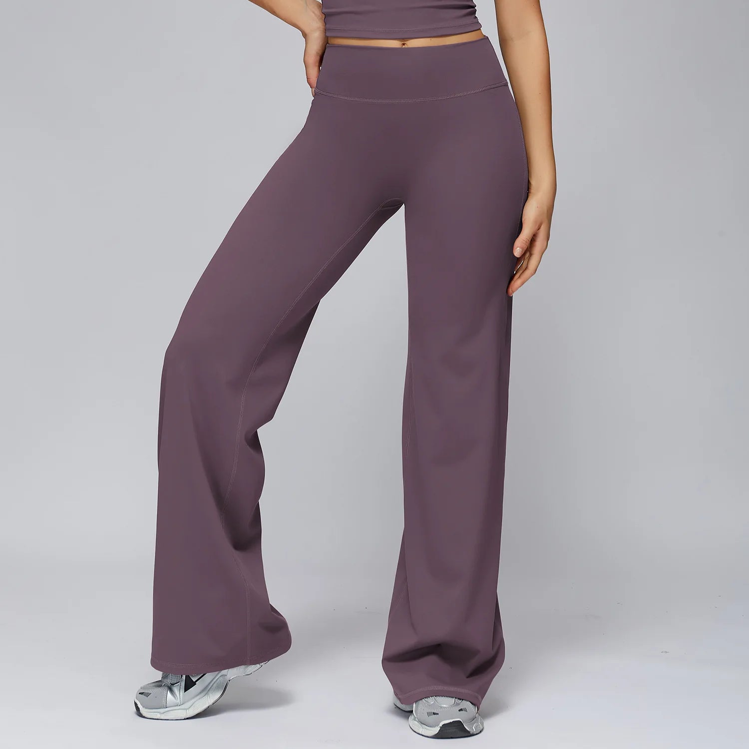 Women's Sports Yoga Pants High Waisted Straight Flared Trousers Running Fitness Sport Trousers Female Gym Casual Sports Pants