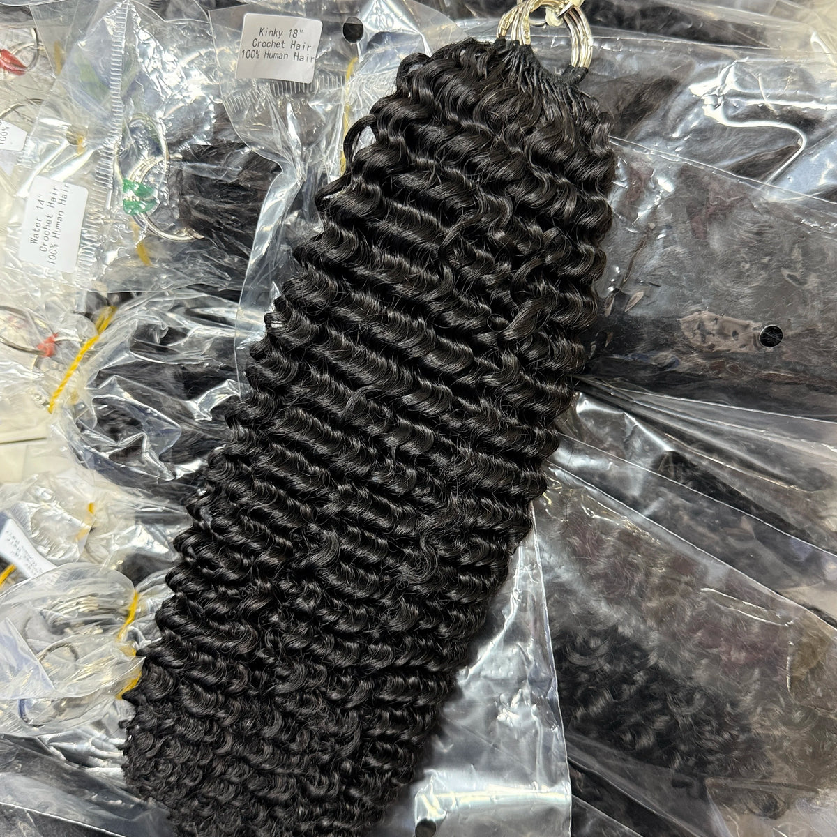 NABI Pre-Separated Crochet Human Hair Bundle Miracle Knots Braiding 14-18inch Water Wave Curly Human Hair for Women