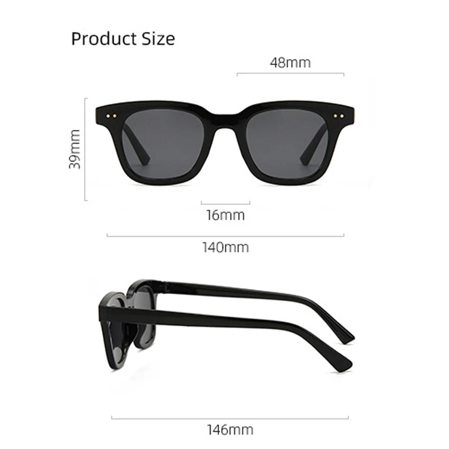 Vintage Square Sunglasses Men Women Luxury Brand Designer Rectangle Sun Glasses Fashion Men Sun Glasses Oculus Christmas