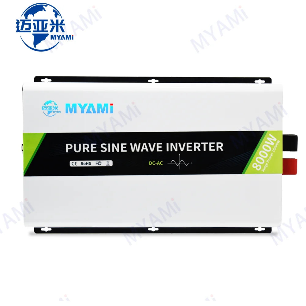 Myami 8000w Peak Solar Power Inverter 16000w Dc 24v 48v Ac 110v 220v Off-grid Pure Sine Wave Air Conditioner Motor Industrial