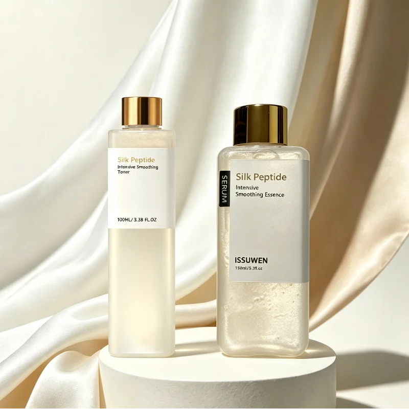 Silk Peptide Moisturizing Hydrating Toner Refreshing Non Greasy Easy To Absorb Gently Cares Facial Skin Improves Dullness Rough