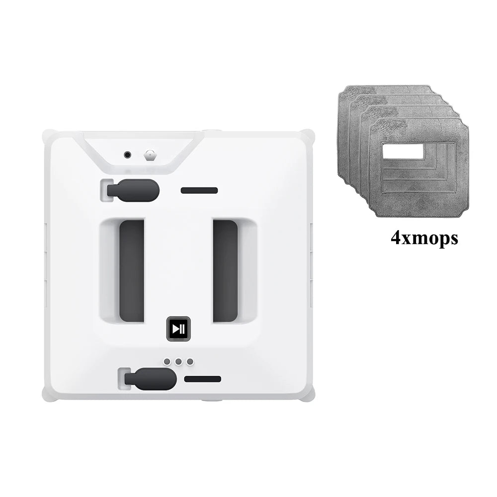 Robot Window Cleaner With Sprayer Home Appliance Smart Remote Controls Square High Suction For Window Wall Washing Water Spray