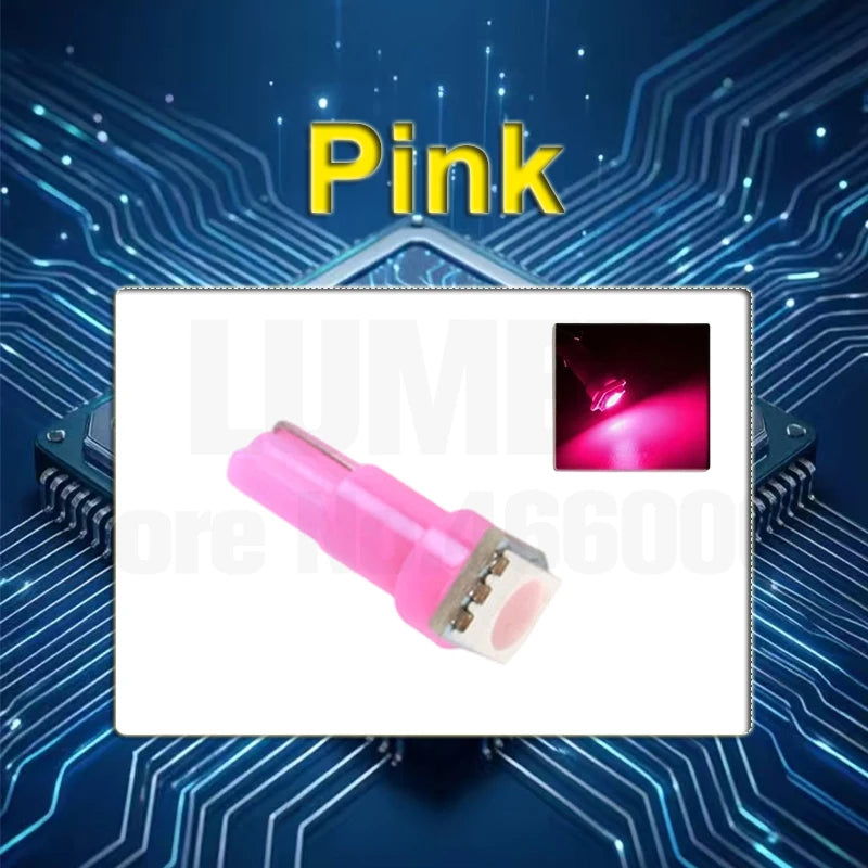10pcs T3 T4.2 T4.7 T5 LED Car light Bulb Luces LED Para 1 LEDs 2835 5050 SMD Auto Interior Side light