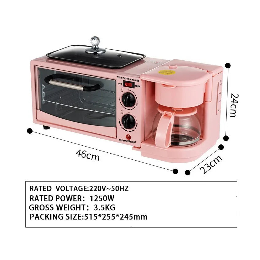 CANDIMILL Direct Factory Sale Multi-purpose Household 3 In 1 Breakfast Maker Electric Roaster Egg Tart Machine