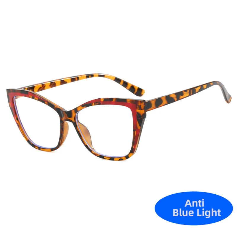 Fashion 2025 Trendy Big Cat Eye Optical Women's Glasses Designer Brand Men Computer Gaming Eye Protection Spectacle Lentes Оч