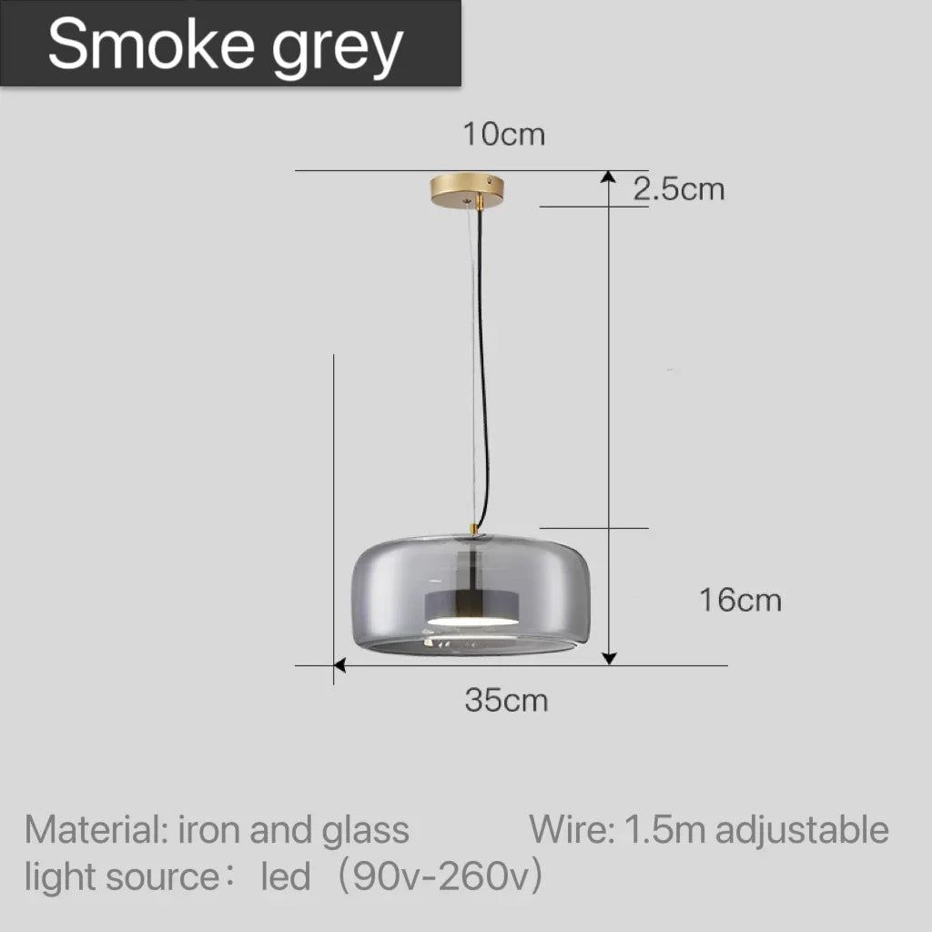 Modern Led Glass Pendant Light for Island Restaurant Hanging Lamp Decoration Ceiling Chandeliers Modern Home Decoration