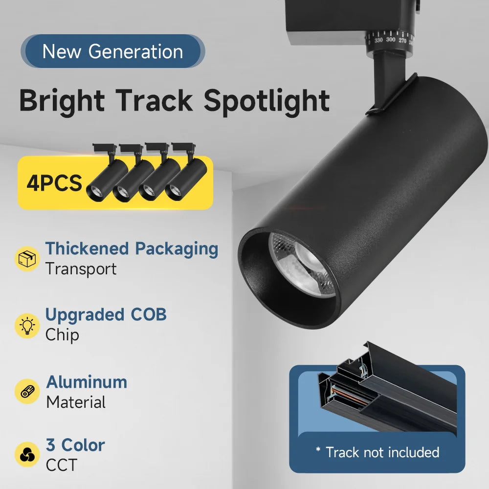 Bright Track Spotlight AC180-265V COB Ceiling Lighting Indor for Living Room Store Track Lights Set Rail Decor Led Track Lamp