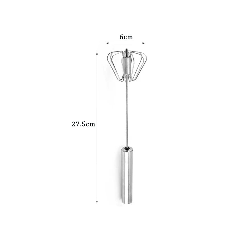 Semi-automatic Egg Beater Egg Whisk Manual Hand Mixer Self Turning Cream Utensils Whisk Manual Mixer Useful Kitchen Gadgets