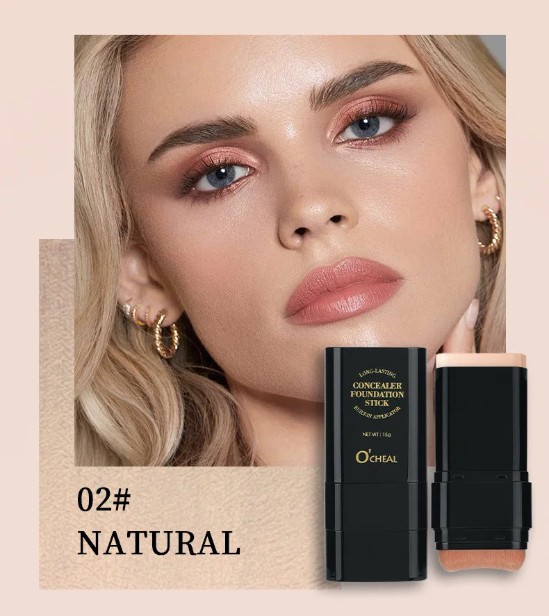 Matte Eraser Foundation Cream Stick Full Coverage Waterproof Oil-control Face Base Velvet Makeup Moist Light Concealer Foundatio