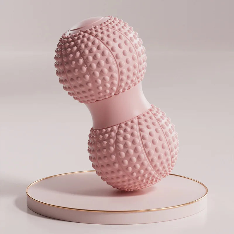 Dual Ball Massage Ball for Spine, Hip, Back & Leg - TPE Material, with Dots, Ideal for Yoga & Fitness, Muscle Relaxation