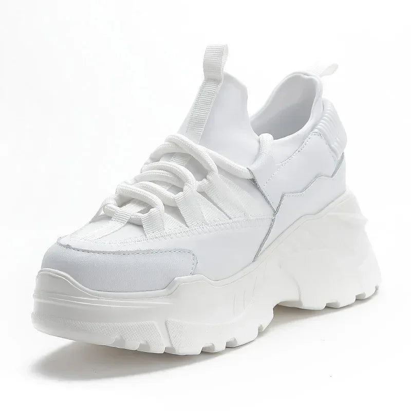 White Sneakers Women Sports Shoes for Women Inner Height Increasing Women's Shoes Winter Warmth Platform Shoes Zapatillas Mujer