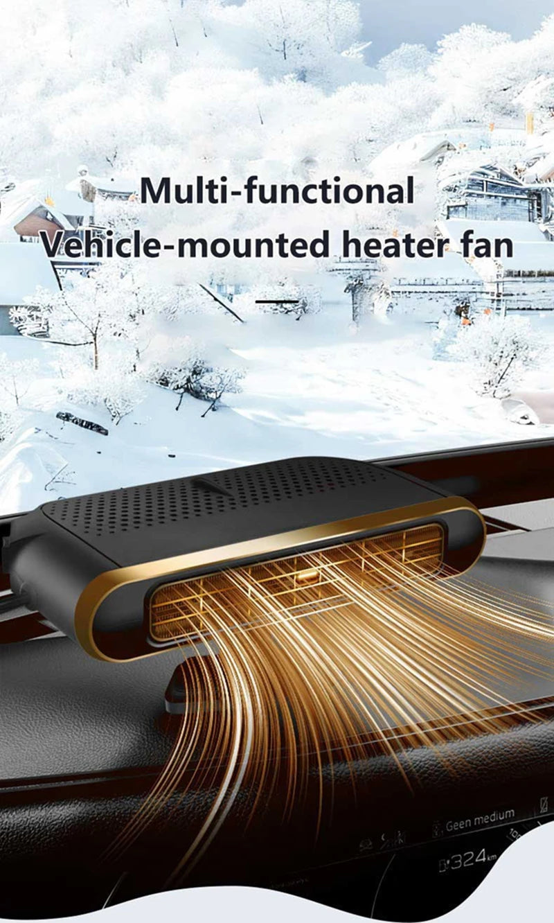 Electric Car Heater Air Cooler Fan 12V Portable Demister Defroster Heating Fan 200W Dryer Windshield Defogging Accessroie