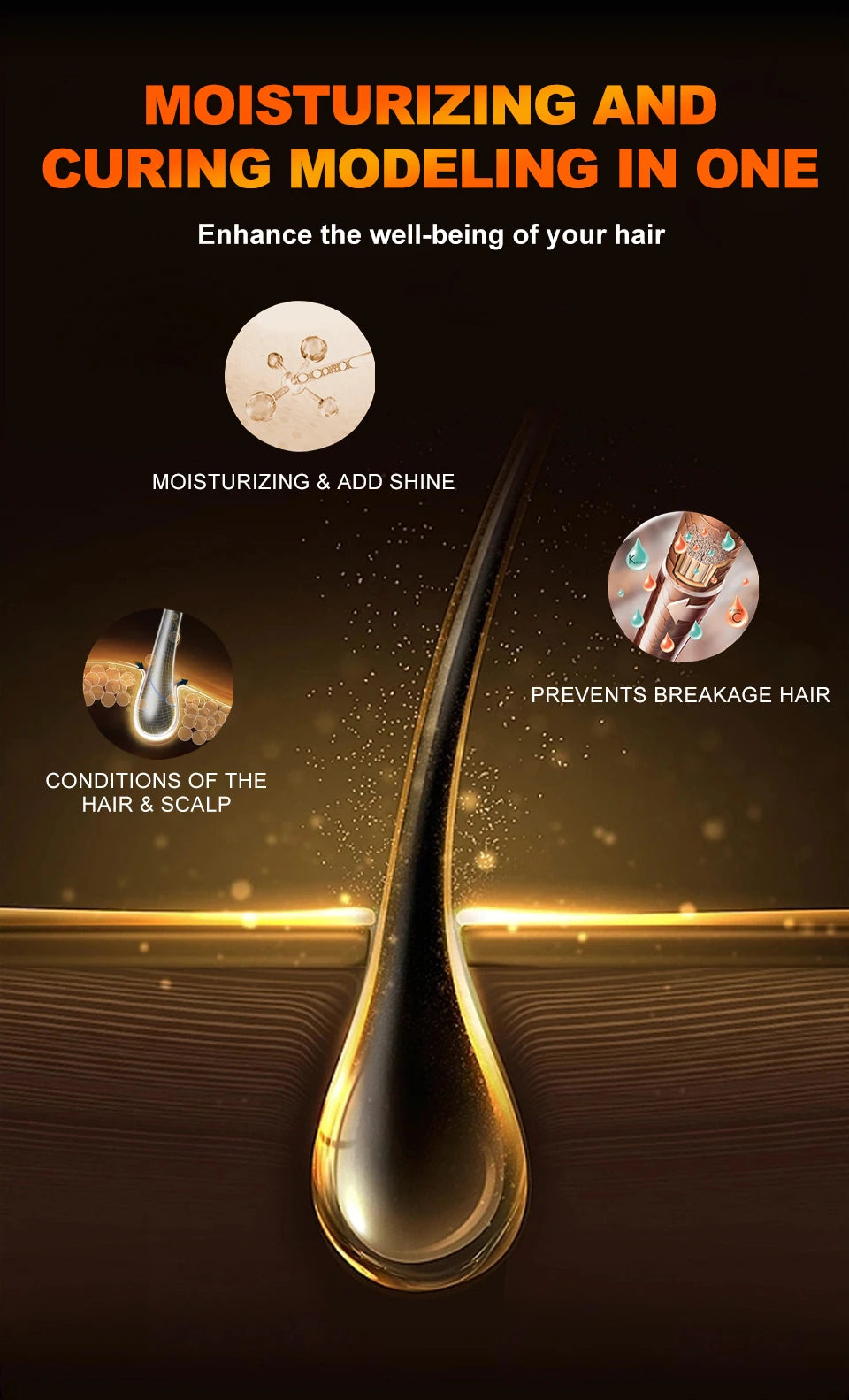 3.53oz Biotin Waves Control Pomade For Men Sevich Sport Strong Hold Wave Hair Gel With Brush Wavy Hair Oil Shampoo Conditioner