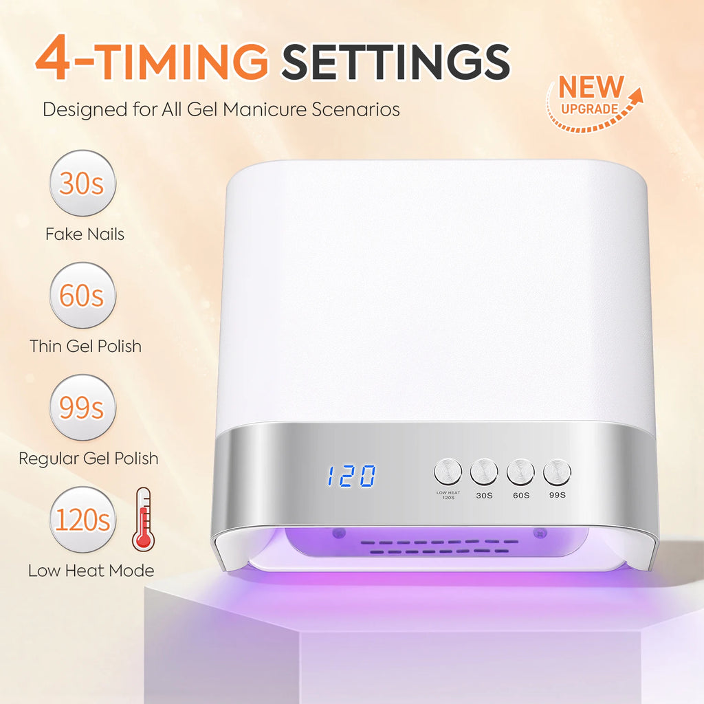 DianaBeauty UV Nail Lamp Portable Nail Dryer with 4 Timer Settings Professional Manicure Lamp with Smart Sensor Nail Tools