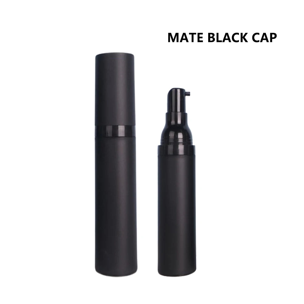 Plastic Pump Bottle 15ml 30ml 50ml Vacuum Pump Bottle Travel Bottling Container Black Lightproof Airless Spray Bottle Lotion